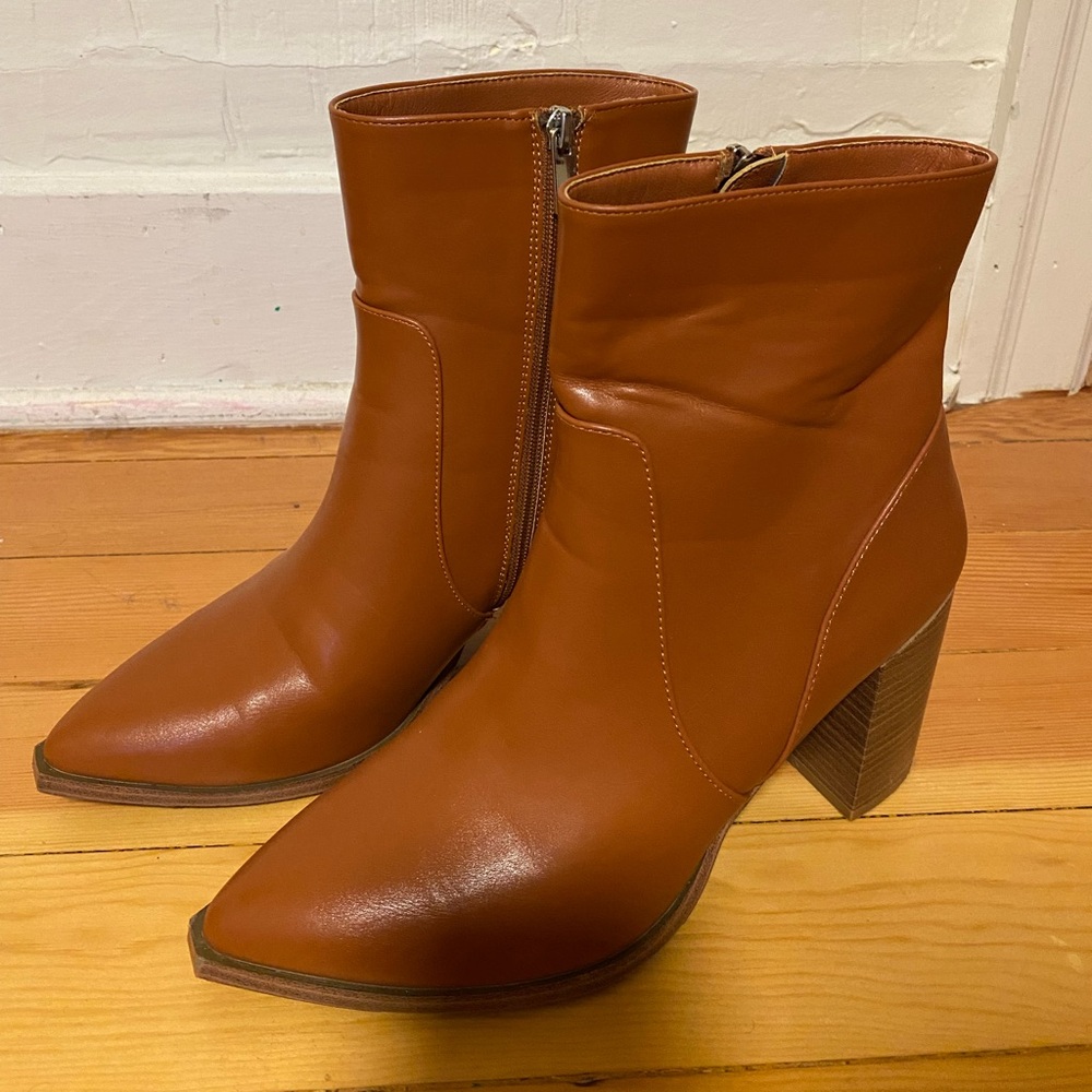 Brown Leather Ankle Boots